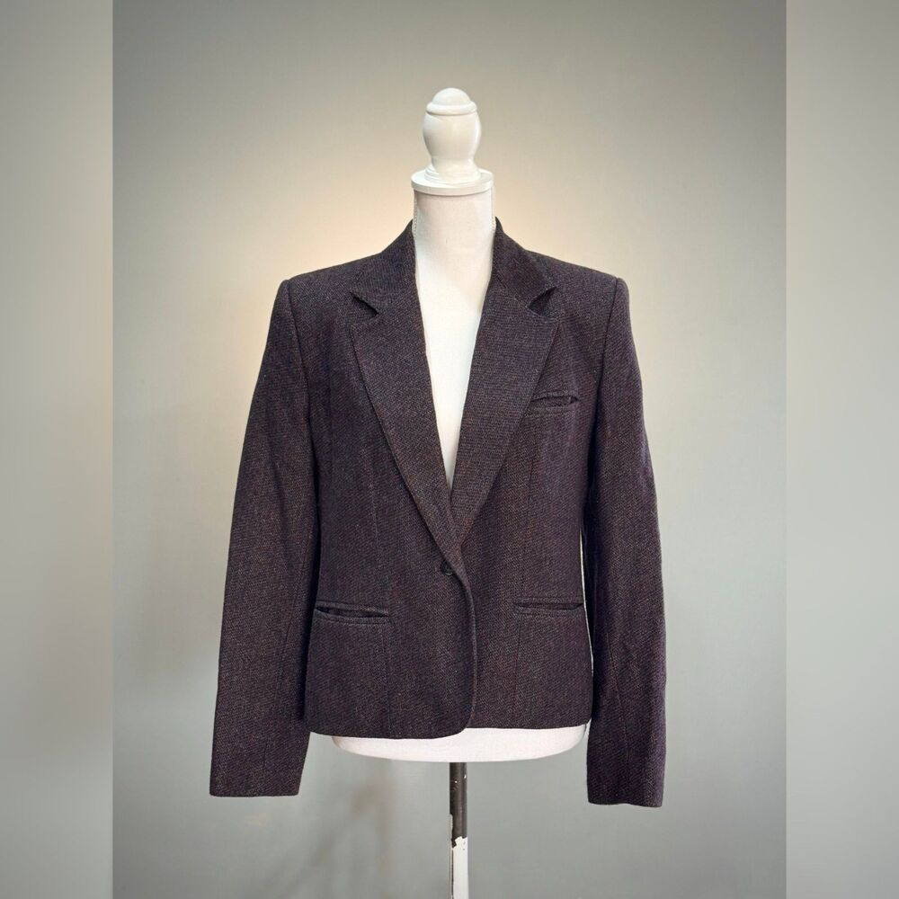 Black/Multicolor Jordache Vintage Wool Blazer Size 12 EUC